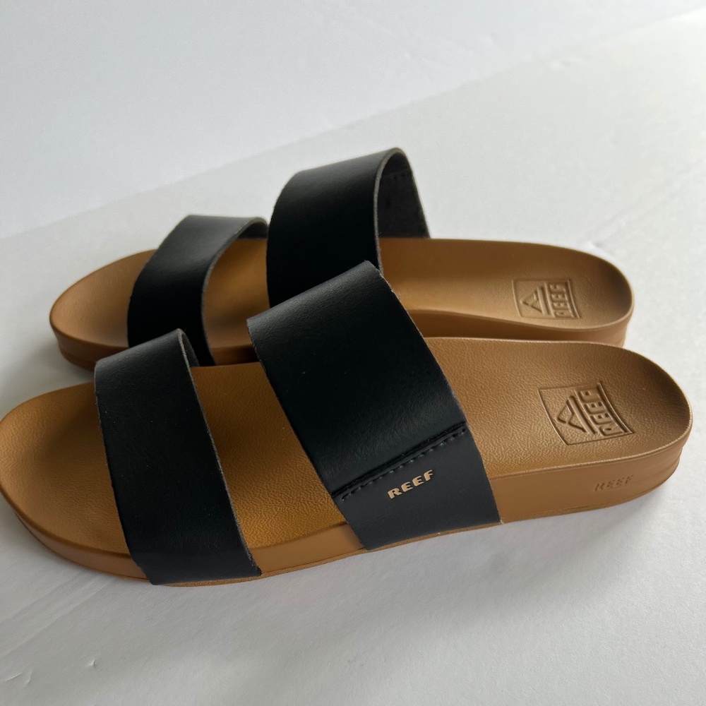 Reef Women's Black/Tan Kaia Band Sandals size 5
